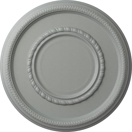 Ekena Millwork Federal Roped Large Ceiling Medallion (Canopies up to 7 3/4"), 17 3/8"OD x 1 1/8"P, Primed White CM17FE
